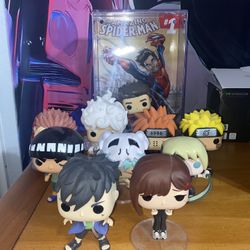 Funko Pops ( 9 Total + 1 Encased ) 