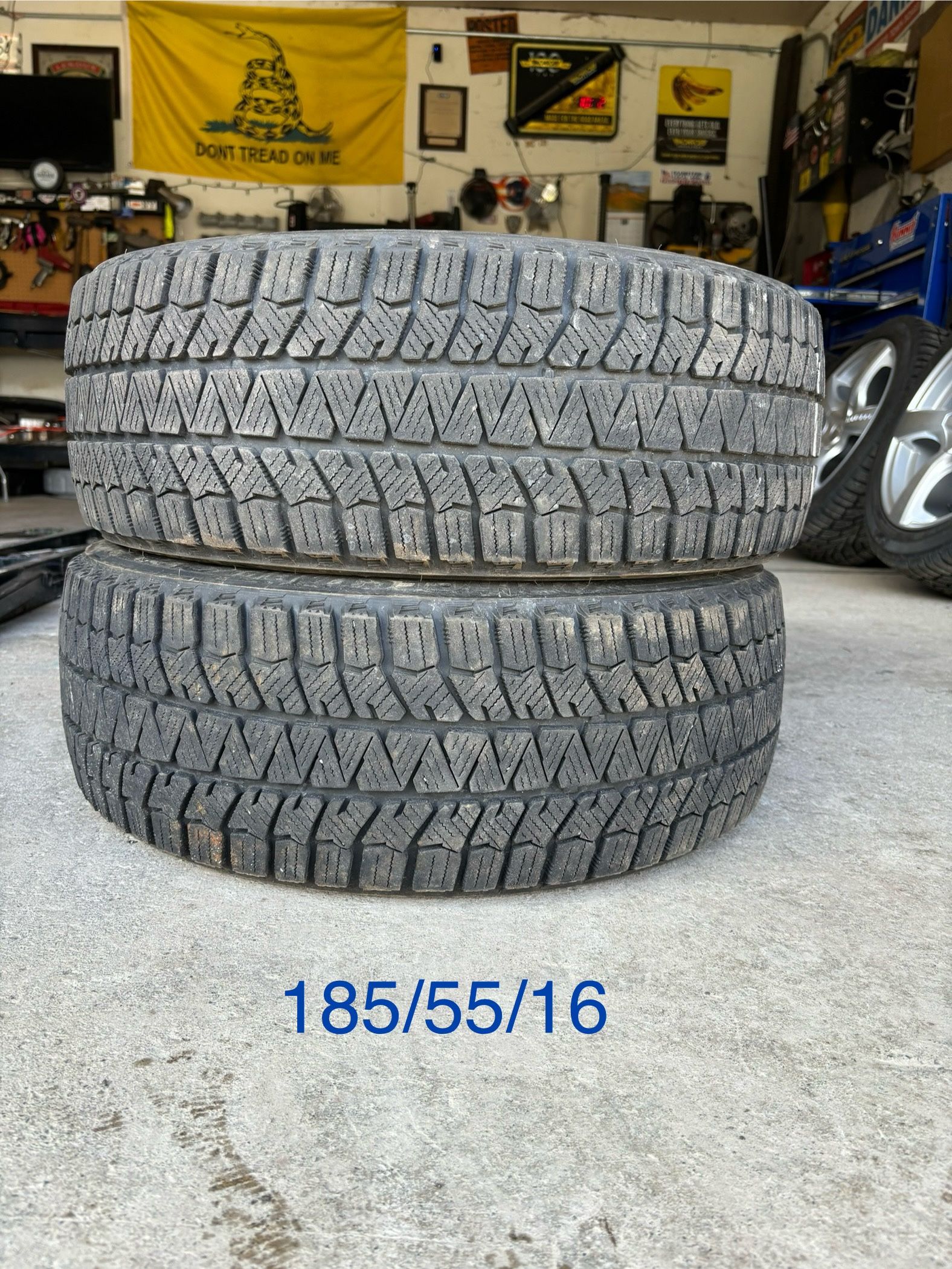 (2) - 185/55/16 Bridgestone Blizzak WS90 Snow Tires