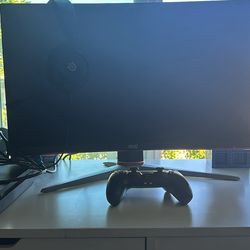 Monitor, Ps5 controller, Headset