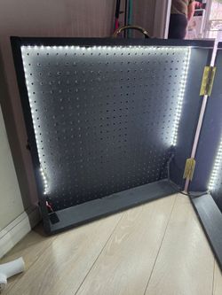 LED Lighted Pegboard Display Case