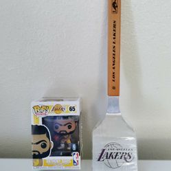 Lakers NBA Basketball Sports Funko Pop Figure & Grill Spatula w/ Bottle Opener Set New