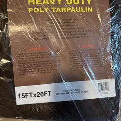 15ft X 20ft Heavy Duty Brown Tarp (Waterproof) / Lona Impermeable