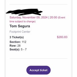 Tom Segura Tickets!!!! 3 Tickets! $300 