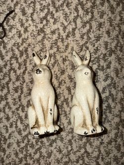 Vintage art deco crackle glaze rabbit