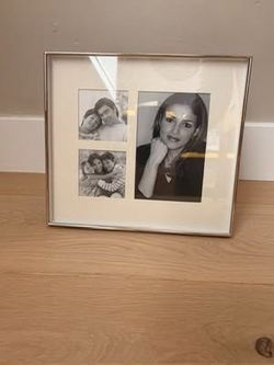 Collage Picture Frame – Holds 3 Photos – Silver Finish