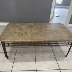 Wood And Metal Coffee Table