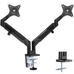 Dual Monitor Mount for 17” to 32” monitors / Low Profile, perfect for desks against walls