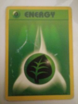 Green energy rare 1995 Pokemon card