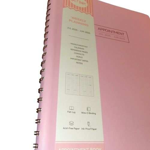 BRAND-NEW "GETINK" Pink Faux-Leather Planner Organizer Calendar Appointment Book