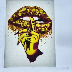 Iron On Heat Transfer  Good For T-shirts Sweaters Jackets T Shirt Design Size Is About 12x9 Lips #570