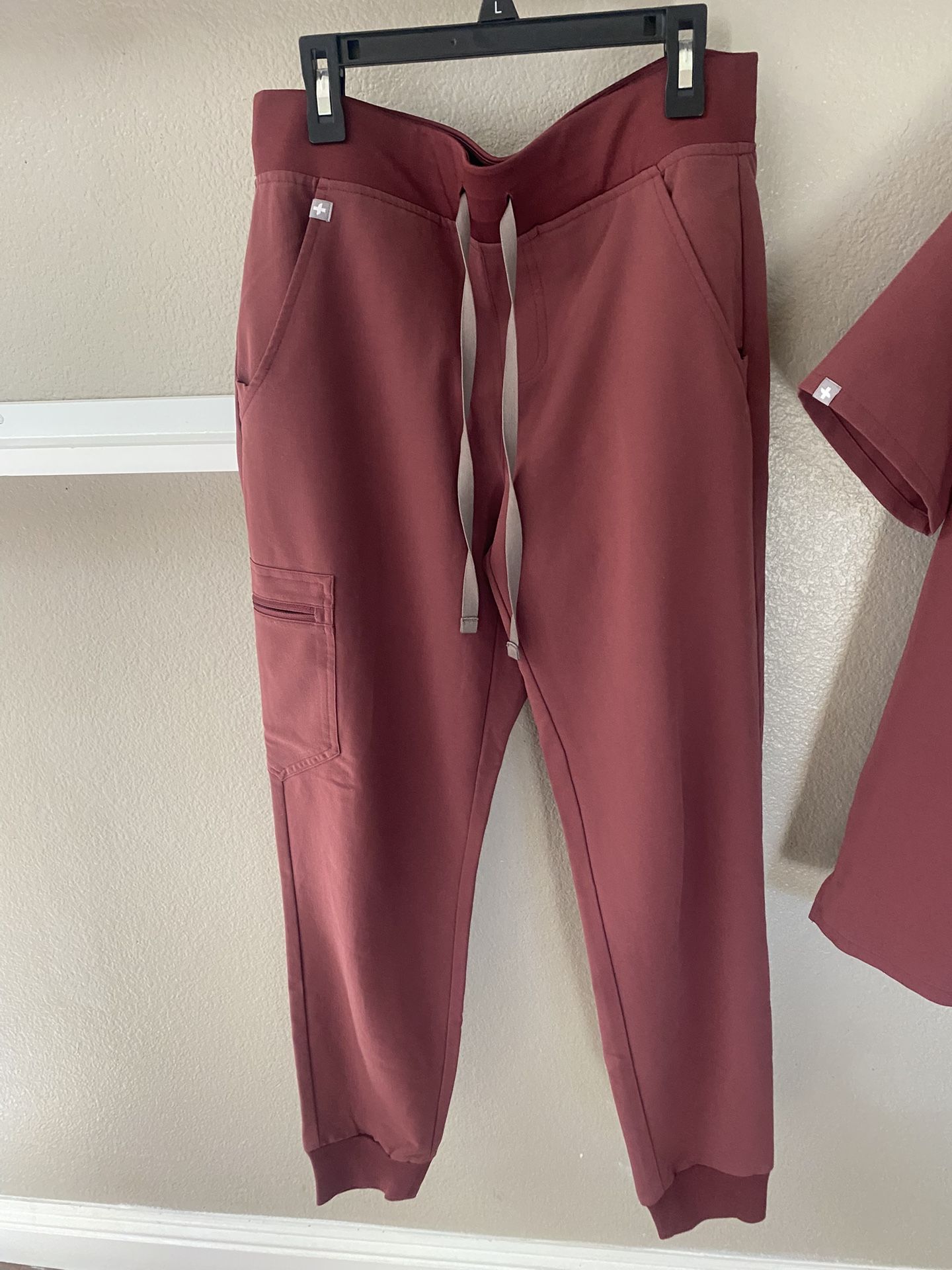 Figs Cherry Red Scrub Set