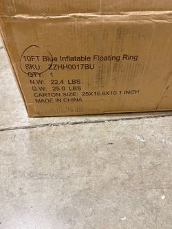 Spicer discount only two⛱️⛱️⛱️🌊🌊🌊..Round Inflatable Floating Dock, Sunchill Float Ring, Hammock Tanning Pool with Woven Fabric, Manual Pump for 1-2