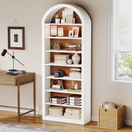 Arched Bookcase Display Shelving Unit