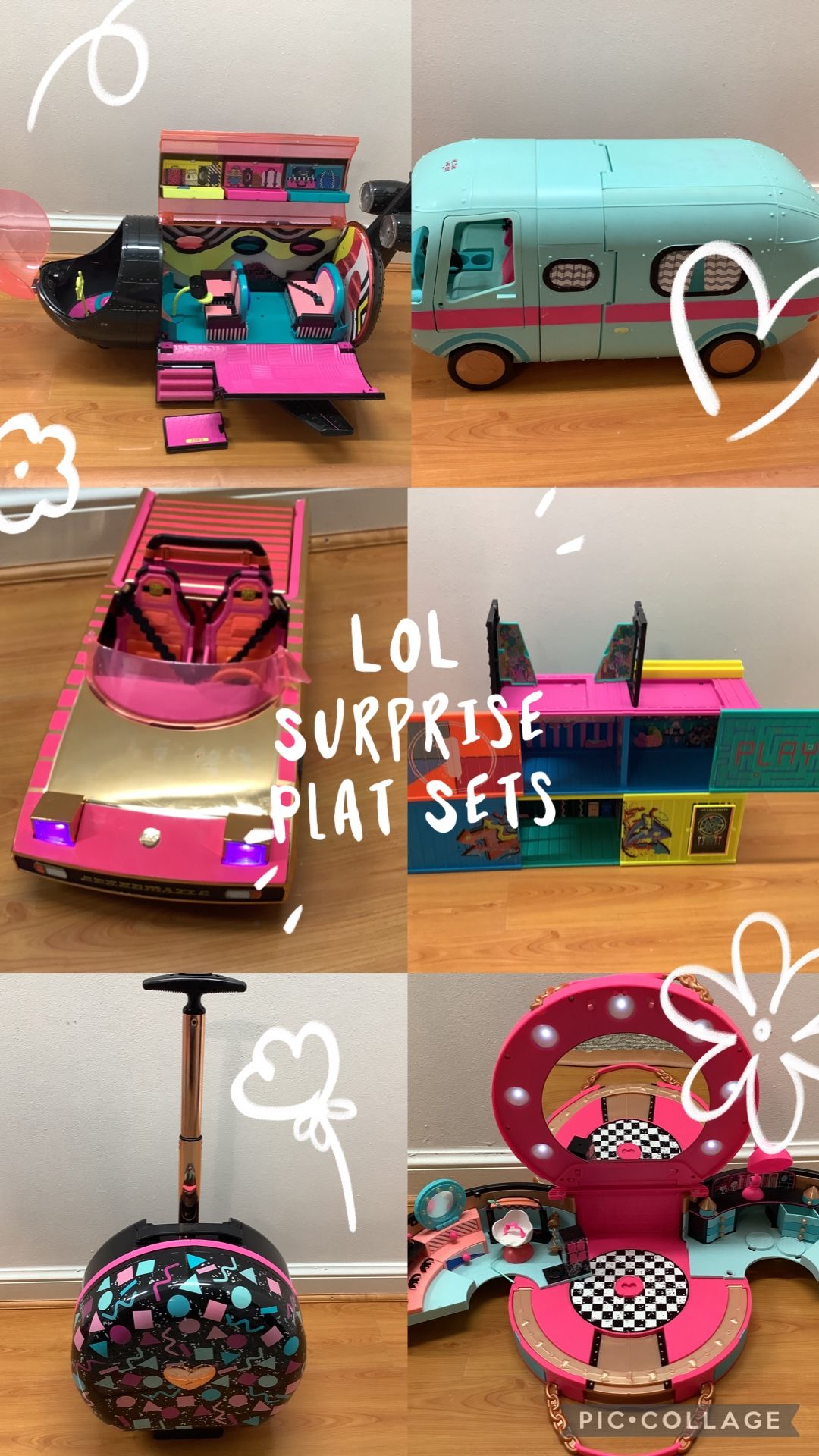 LOL Dolls Playsets Bundle No Dolls Included Preloved