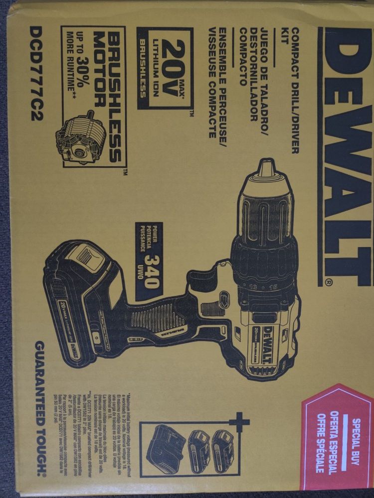 DeWalt 20v Brushless Drill Kit (1/2 Chuck)