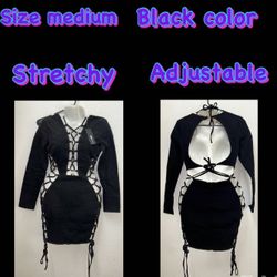 Fashion Nova Cut Out Denim Mini Dress