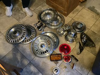 Vintage lot of miscellaneous car parts all one price 27 pieces total Plainfield, Illinois