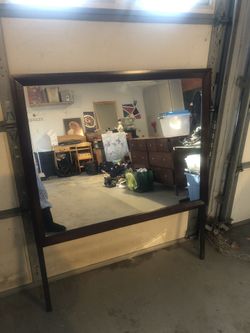 Dresser mirror, 52.2 Tall,  45” L,  35.5 Tall Mirror