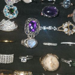 Sterling Silver Rings With Gemstones.