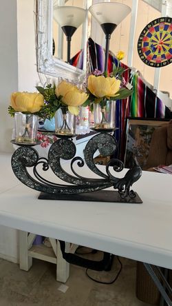 Peacock candle holder