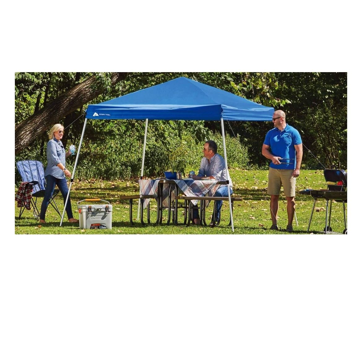 Ozark Trail Instant Slant Leg Canopy Blue 10 ft x 10 ft