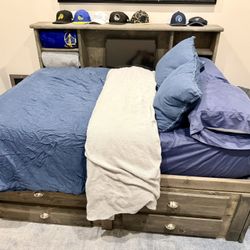 Full Bed with Drawers & Hiding Space with Matching Dresser
