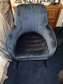 Navy Blue Velvet Office Chairs 