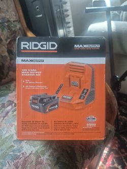 RIDGID 18V 4.0 Ah max output starter kit