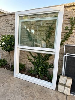58” x 39” White Vinyl Single Hung Window