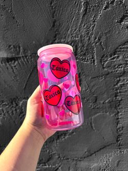 Pink Toxica Glass Can