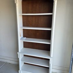 Martin Furniture Durham 94-in Tall Open Bookcase In White