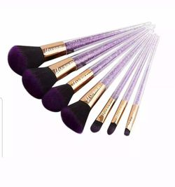 7pcs purple 💜 gliter makeup brush set