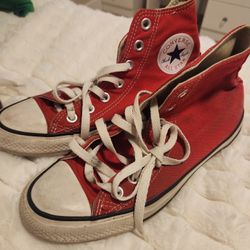Red Converse Shoes Size 6.5 Unisex