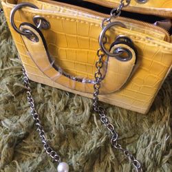 Yellow Fashion Small Bag