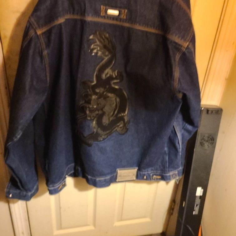 JOHNNY BLAZE JEAN JACKET DRAGON