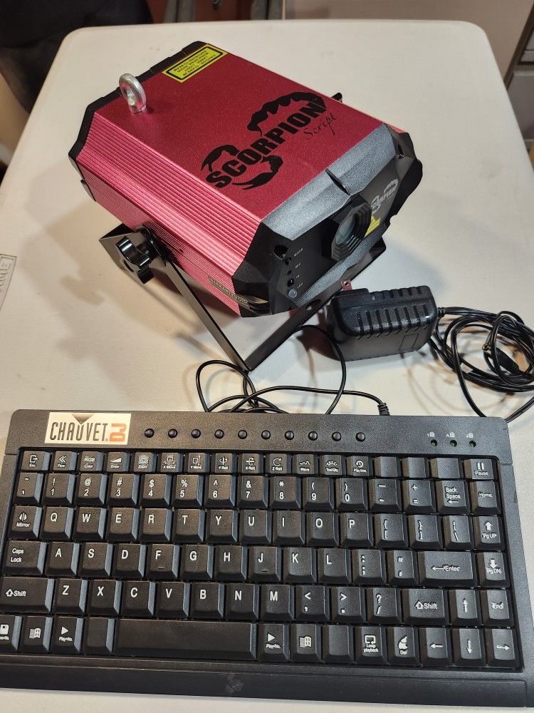 DJ Laser Writer Chauvet Scorpion Script Laser Text And Animated Patterns