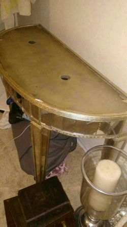 Z gallerie console table missing glass org. 595