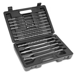 SDS-Plus Tungsten Carbide Rotary Hammer Drill and Chisel Metric Bit Set (17-piece)32605 Xp