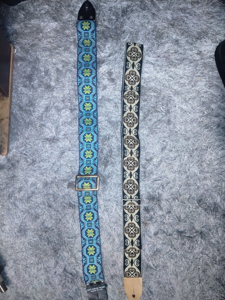 VINTAGE GUITAR STRAPs Leather Hand Woven
