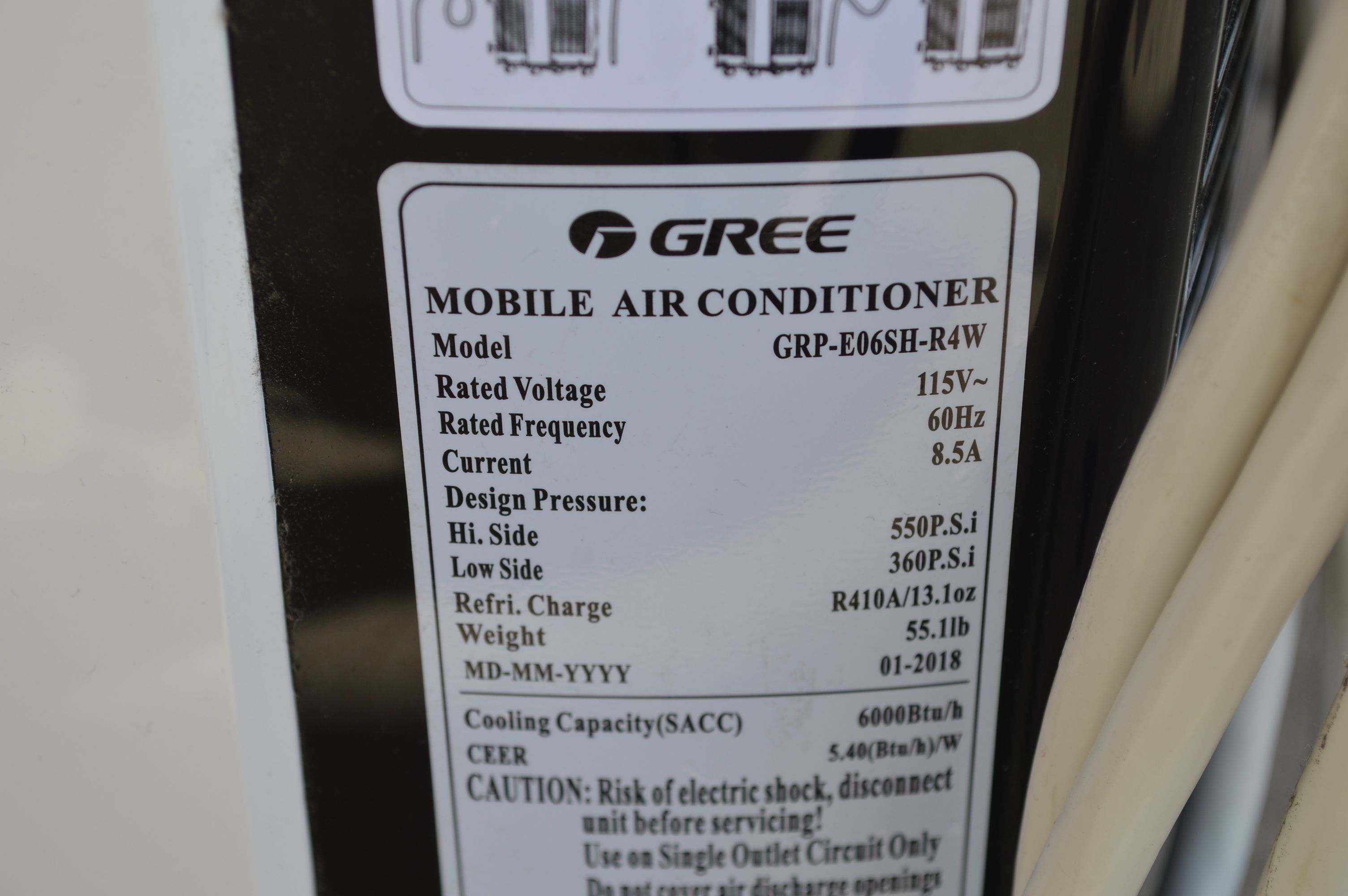 Gree (GRPE06SHR4W) 8,000 BTU Portable Air Conditioner for Sale in