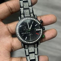 Gucci Chrono Watch 101G Natural Diamonds