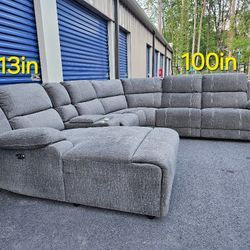 FREE DELIVERY Electric Recliner Sectional Couch Sofa 6 Pc in EXCELLENT Condition