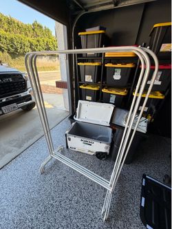 Clothing Rack used for wedding picture display