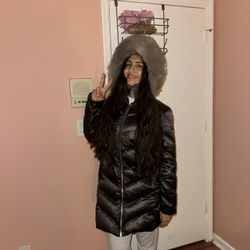 Michael Kors Puff Winter Coat With Fur Hood