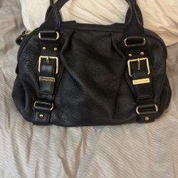 Michael Kors Black Leather Satchel Purse