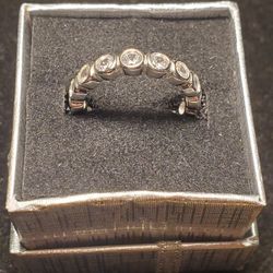 925 Silver CZ Ring Size 5 