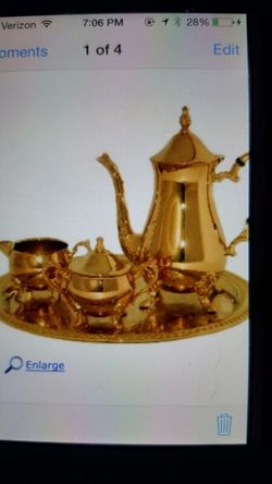 Tea set 10k gold plated