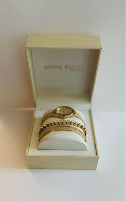 Anne Klein New York Crystal Accented Women’s Watch and Bracelet set
