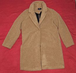 Coffee shop new york brown teddy bear coat womens Xlarge