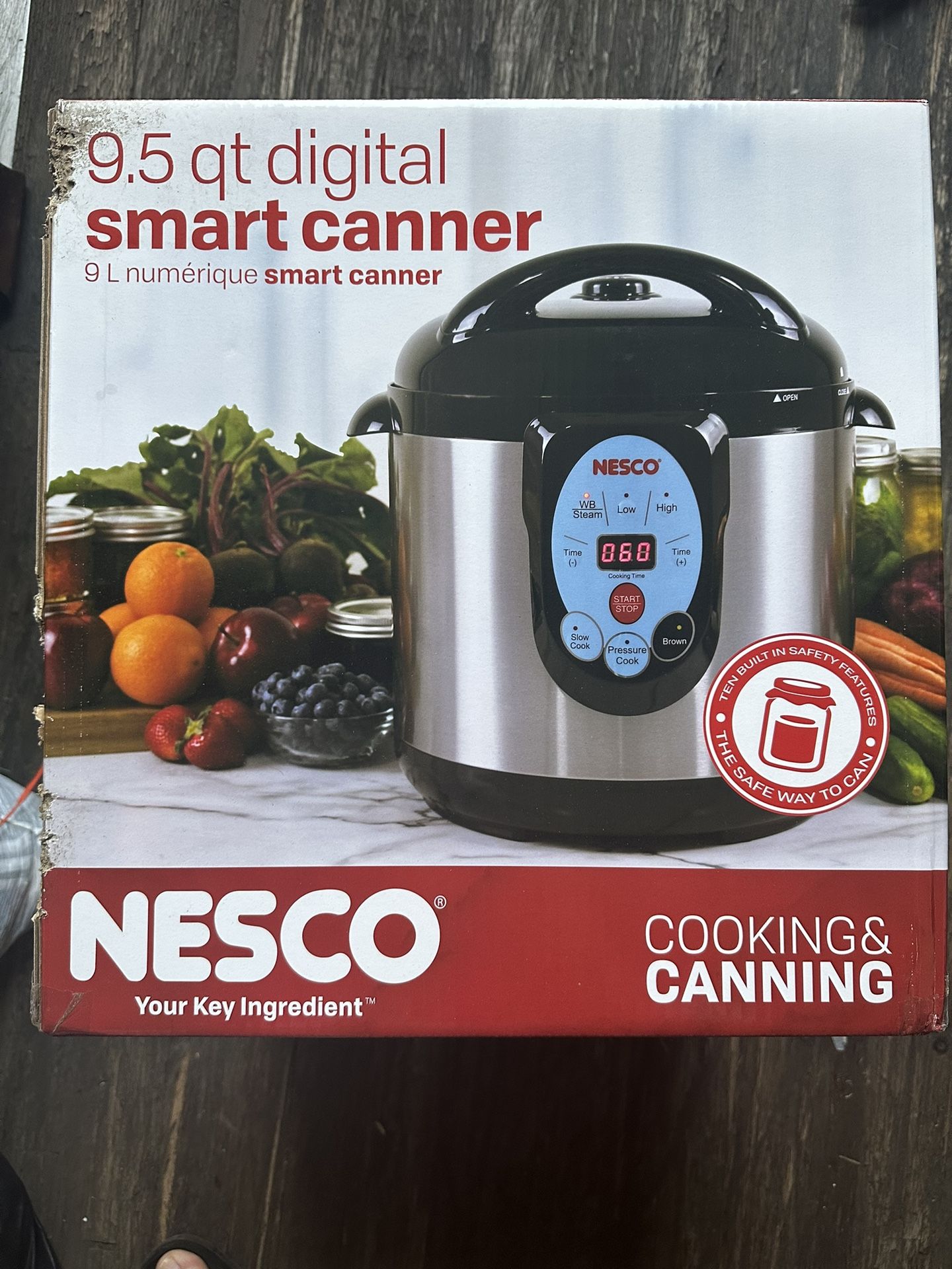 NESCO NPC-9 Smart Electric Pressure Cooker and Canner, 9.5 Quart, Stainless Steele